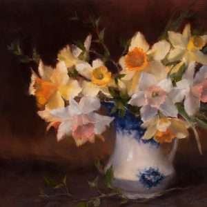 Pamela Newell, ISpring Daffodils, oil on linen panel, 16x20